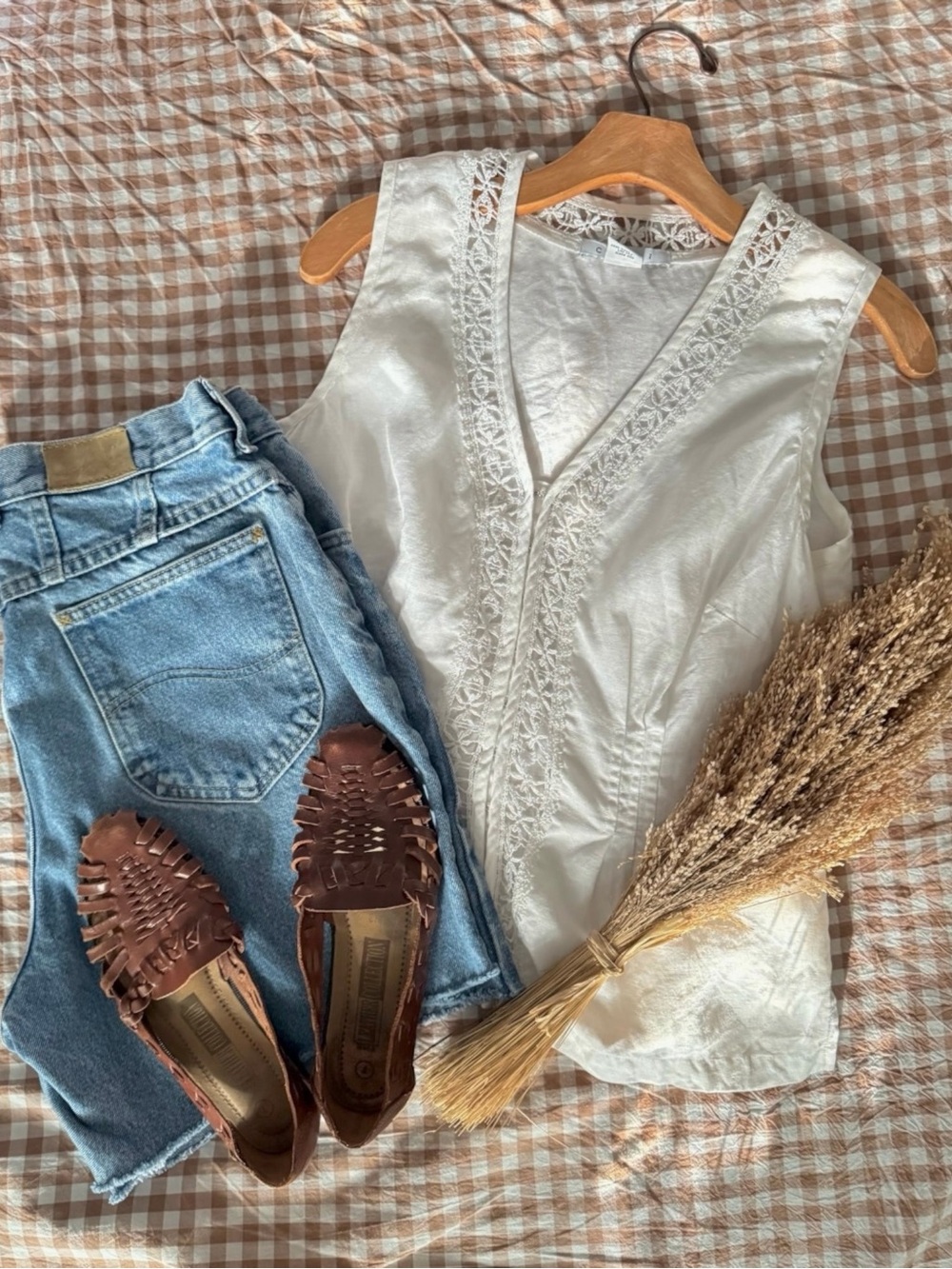 Linen Vest Top (M)